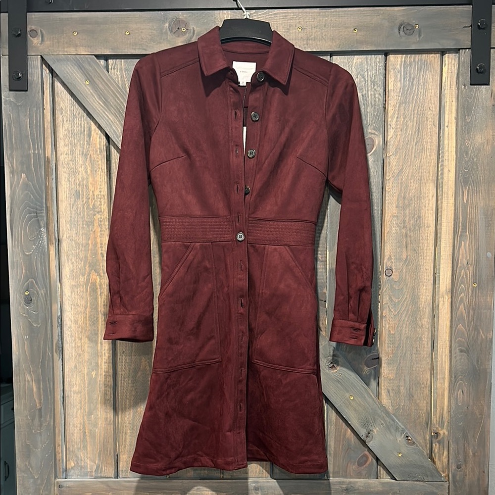 Women's Burgundy Suede Jacket